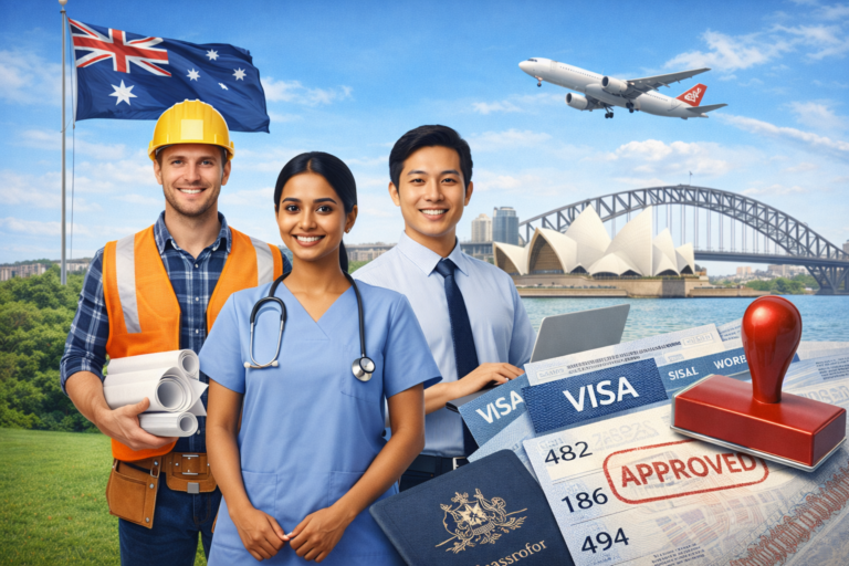 Australia Visa Sponsorship 482, 186, and 494 for Skilled Workers